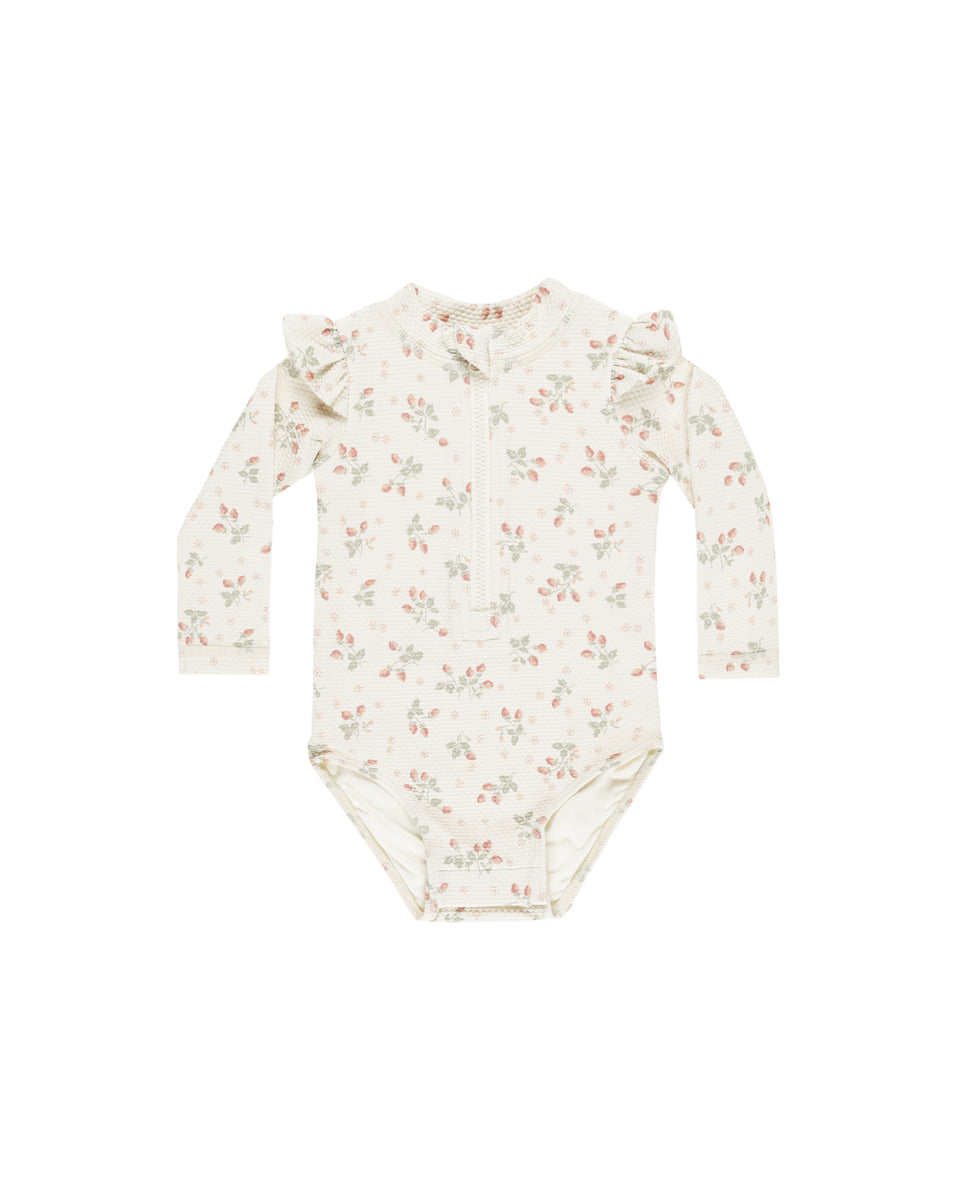 Quincy Mae Baby Girl Byron Rashguard One-Piece in Petit Fleur main image 1