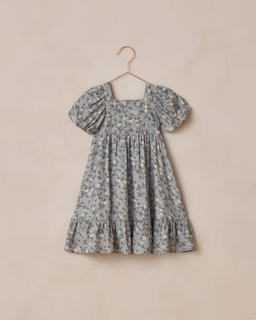 Augusta Dress in French Blue Floral by Noralee