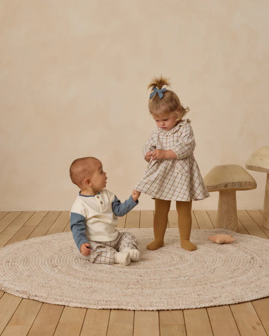 Long Sleeve Henly Tee in Ocean by Quincy Mae