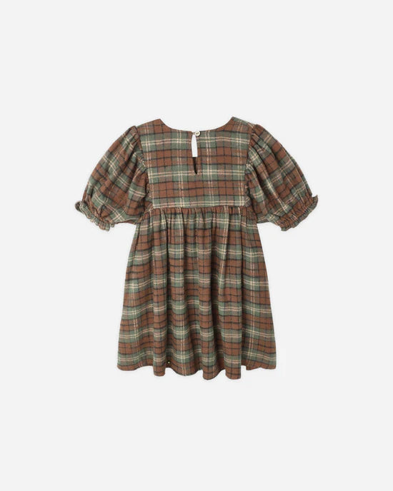 Jolene Dress in Holiday Plaid by Rylee + Cru