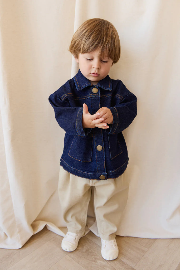 Marty Jacket in Mid Indigo Denim by Jamie Kay