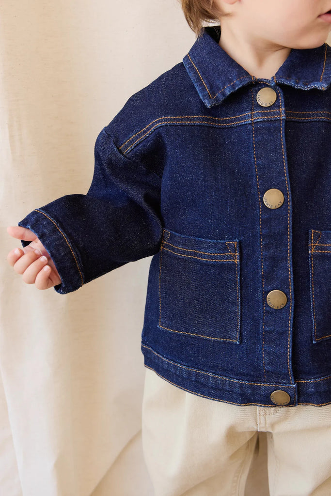 Marty Jacket in Mid Indigo Denim by Jamie Kay