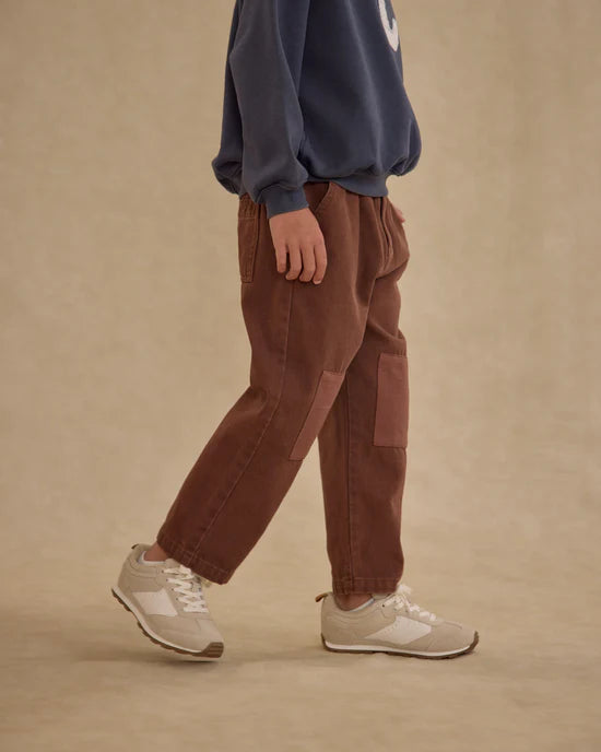 Baggy Pant in Brown by Rylee + Cru