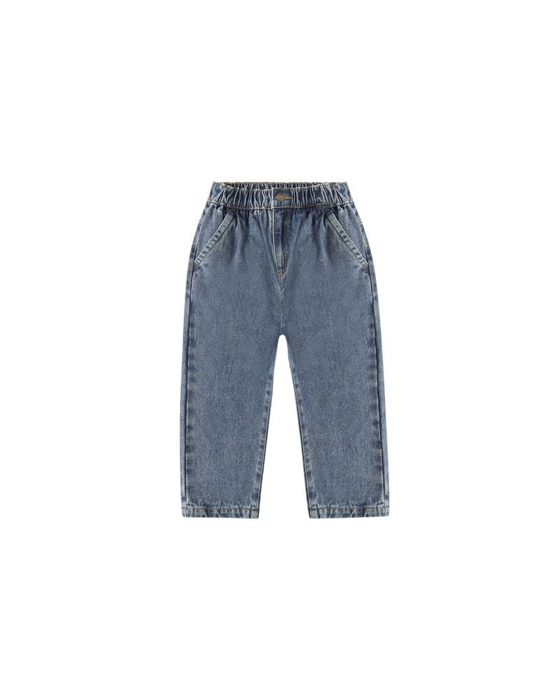 Baggy Pant in Indigo Denim by Rylee + Cru