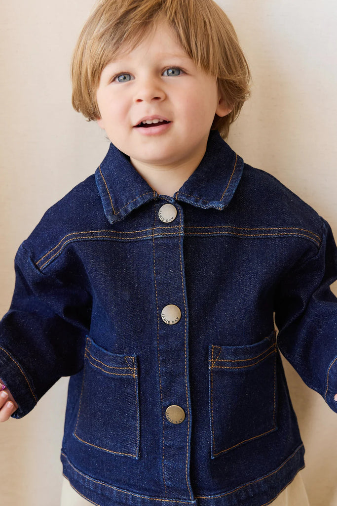 Marty Jacket in Mid Indigo Denim by Jamie Kay