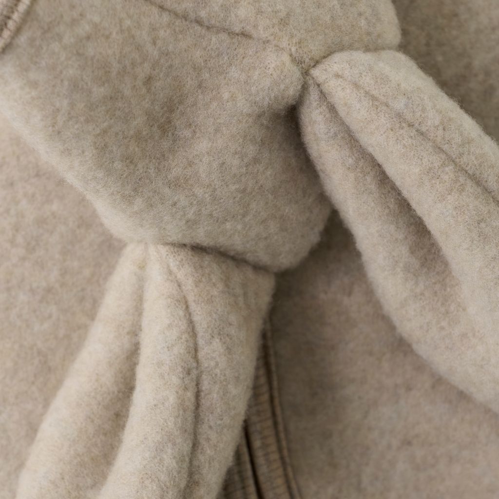 Pram Suit in Camel Melange with Ears by Huttelihut