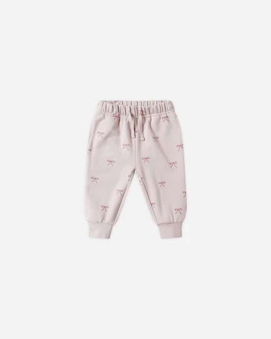 Relaxed Fleece Sweatpants in Bows by Quincy Mae