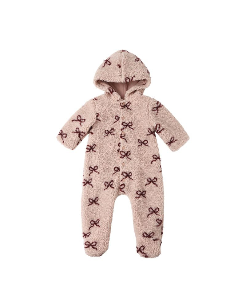 Fleece Jumpsuit in Bows by Rylee + Cru
