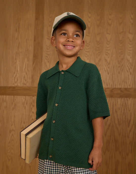 Aiden Polo in Green by Rylee + Cru