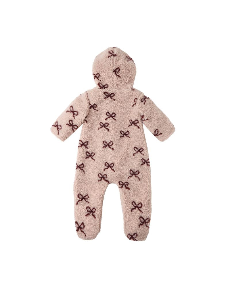 Fleece Jumpsuit in Bows by Rylee + Cru