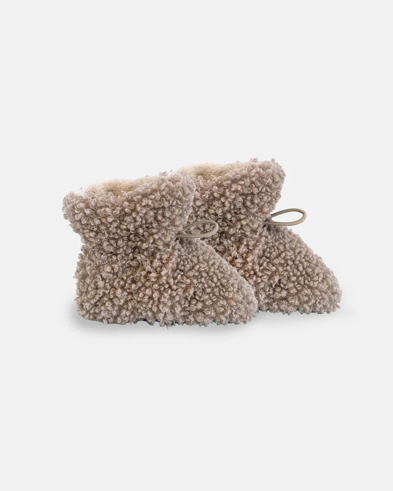 Teddy Baby Booties in Oatmeal by 7AM