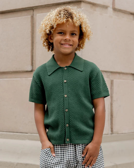 Aiden Polo in Green by Rylee + Cru