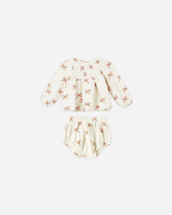 Sophia Top + Bloomer Set in Ruby Blows by Rylee + Cru