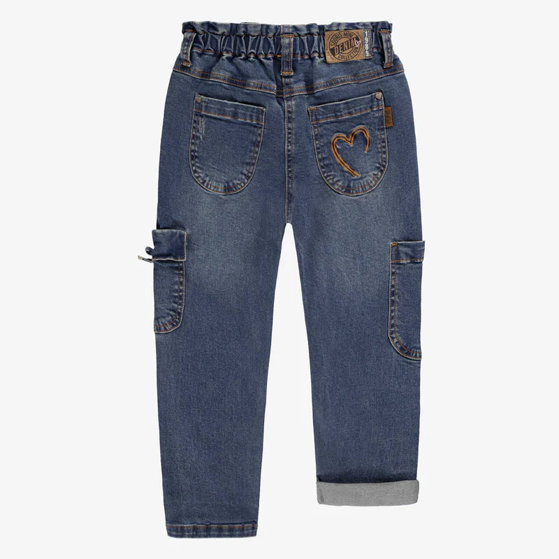 Blue Paperbag-Waist Jeans by Souris Mini