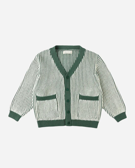 Haywood Cardigan in Green Stripe by Rylee + Cru