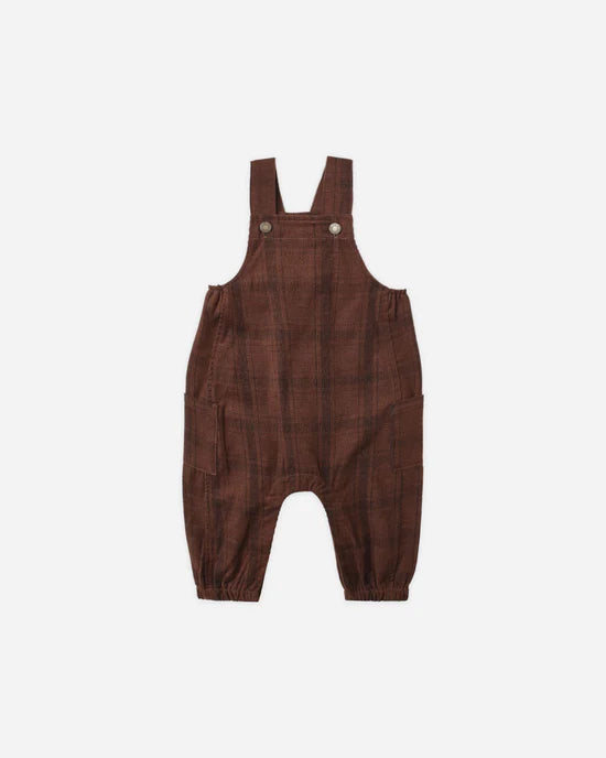 Cargo Baby Overall in Brown Plaid by Rylee + Cru