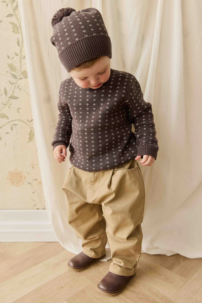 Dorian Sweater in Knitted Diamonds by Jamie Kay