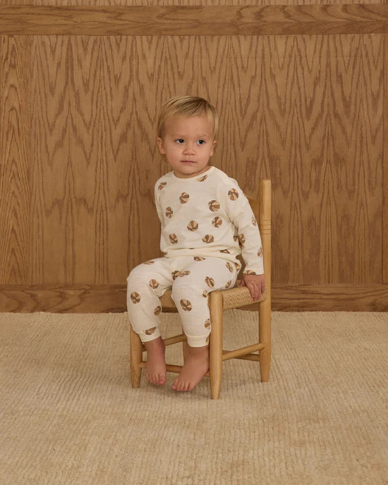 Long Sleeve Tee + Pant Set in Basketball by Rylee + Cru