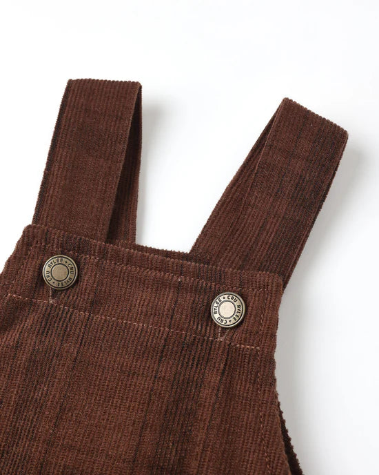 Cargo Baby Overall in Brown Plaid by Rylee + Cru