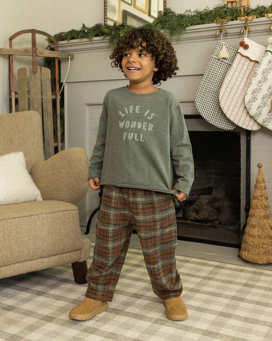 Palmer Pant in Holiday Plaid by Rylee + Cru