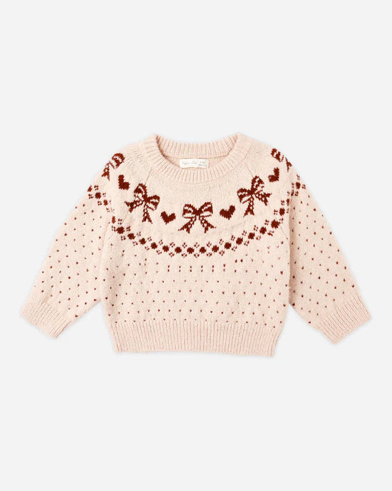 Fair Isle Sweater in Bows by Rylee + Cru