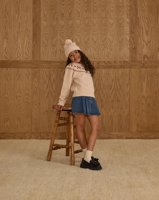 Fair Isle Sweater in Bows by Rylee + Cru