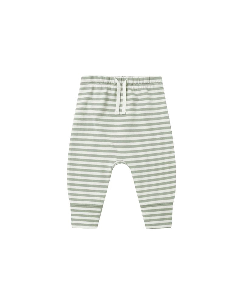Drawstring Pant in Fern Stripe by Quincy Mae