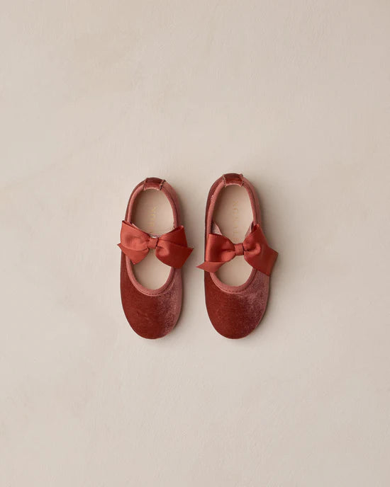 Bow Ballet Flats in Ruby by Noralee