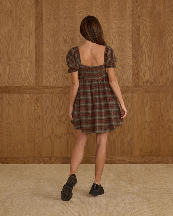 Naomi Dress in Holiday Plaid by Rylee + Cru