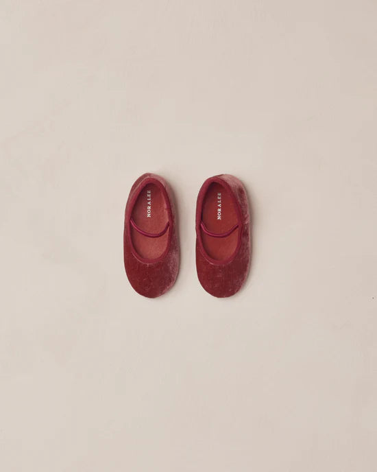 Baby Ballet flats in Ruby by Noralee