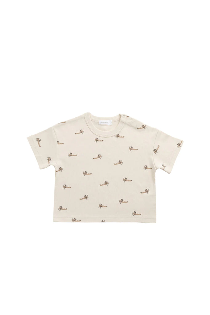 Pima Cotton Wesley Tee in Fly High Vanilla Cream by Jamie Kay