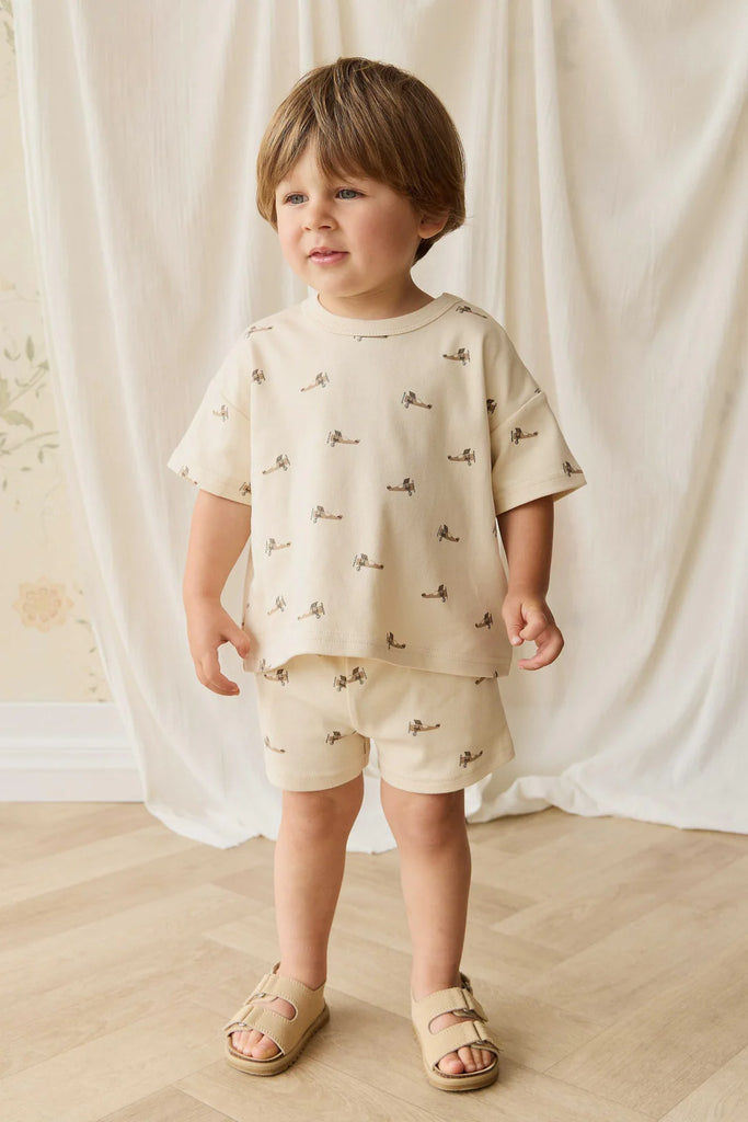 Pima Cotton Wesley Tee in Fly High Vanilla Cream by Jamie Kay