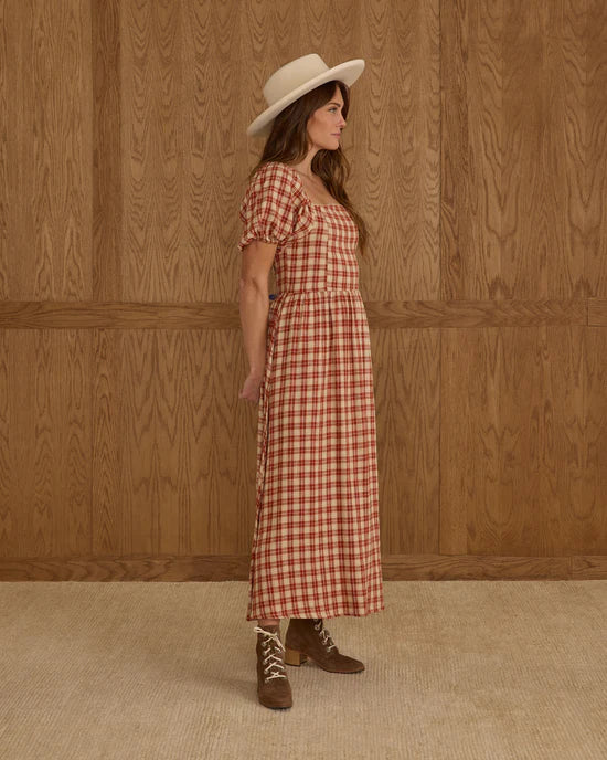 Chiara Dress in Red Plaid by Rylee + Cru