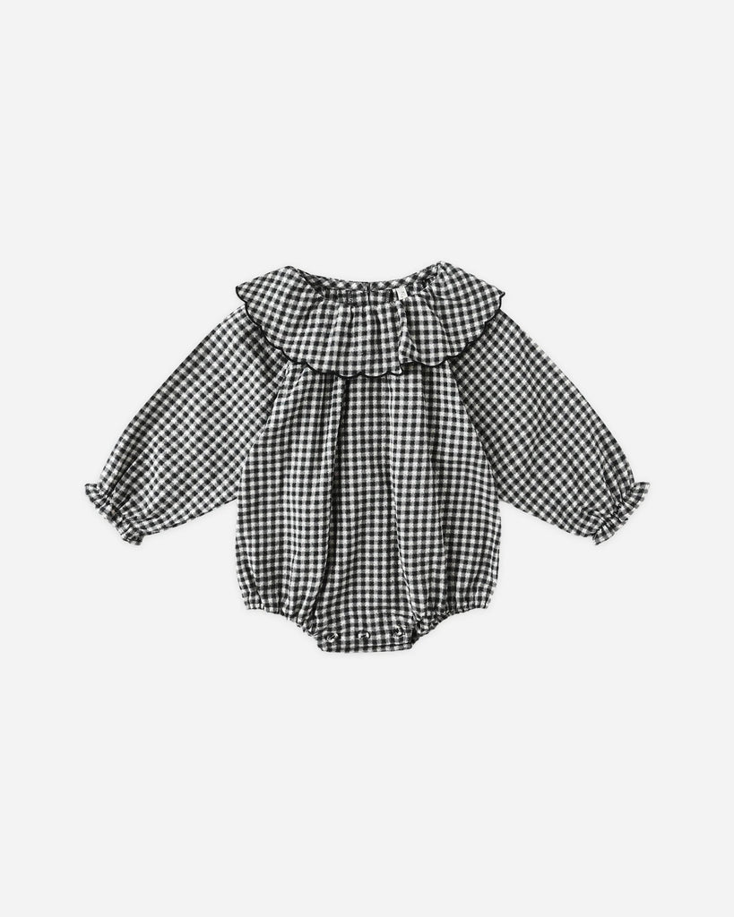 Colette Romper in Black Gingham by Rylee + Cru