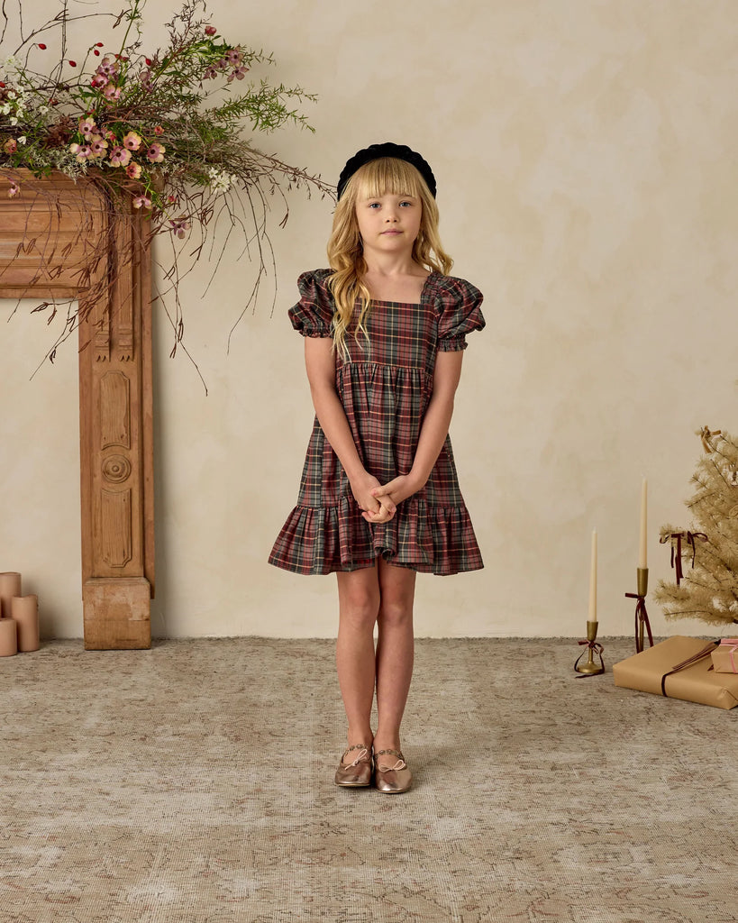 Louella Dress in Winter Tartan by Noralee