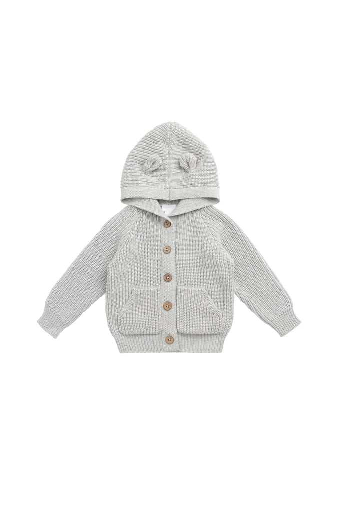 Bear Knit in Light Grey Marle by Jamie Kay