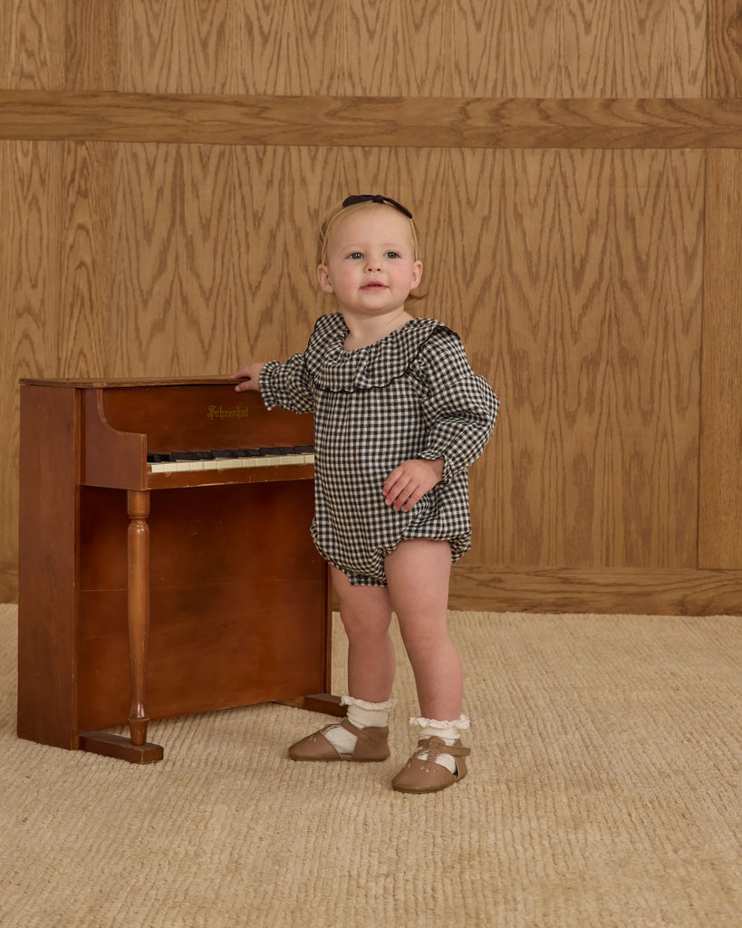 Colette Romper in Black Gingham by Rylee + Cru