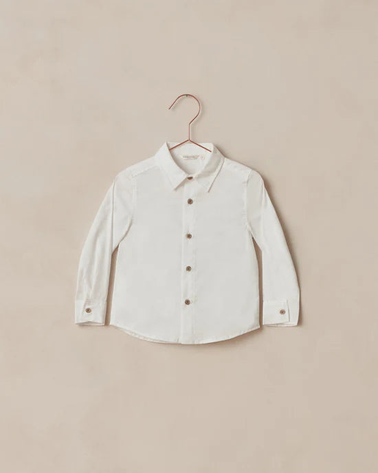 Harrison Button Down in White by Noralee