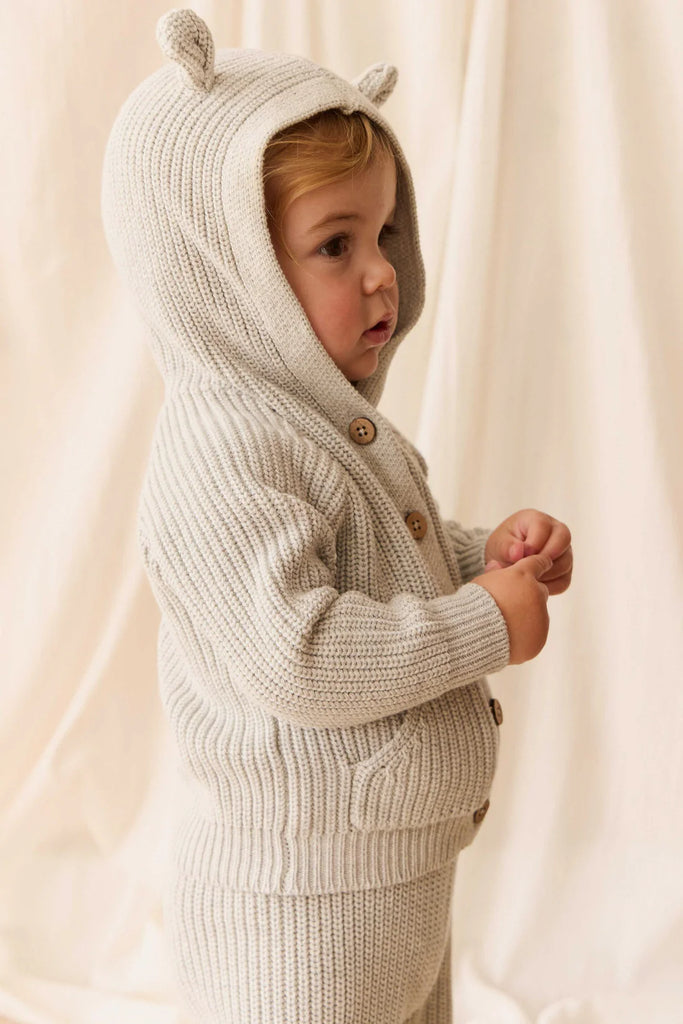 Bear Knit in Light Grey Marle by Jamie Kay