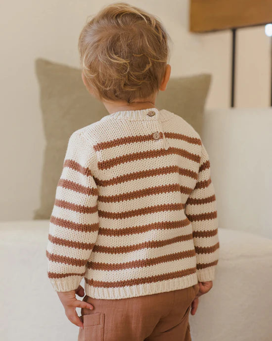 Rex Sweater in Cedar Stripe by Quincy Mae