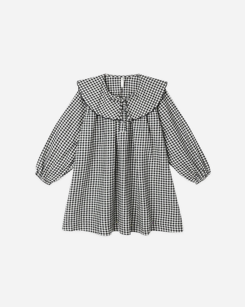 Mini Dress in Black Gingham by Rylee + Cru