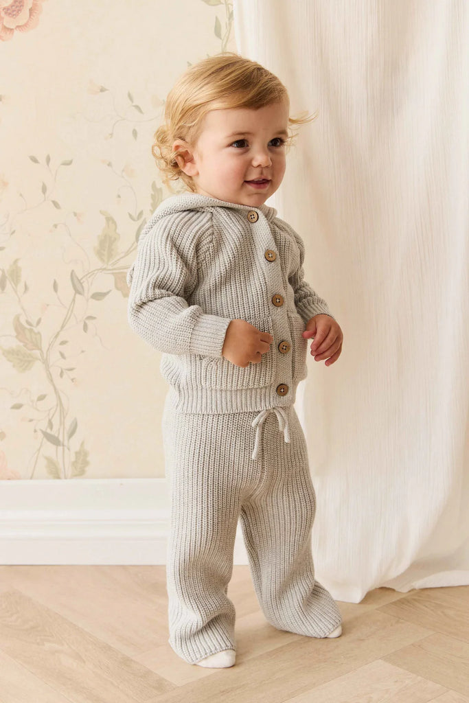 Bear Knit in Light Grey Marle by Jamie Kay