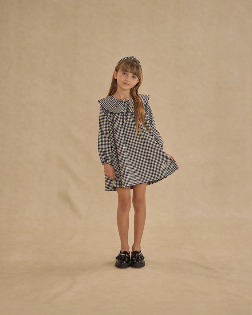 Mini Dress in Black Gingham by Rylee + Cru