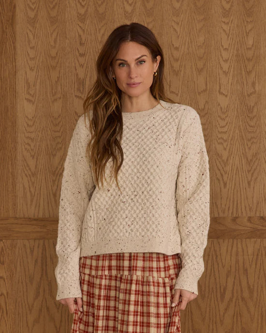 Carolina Sweater in Natural Speckled by Rylee + Cru