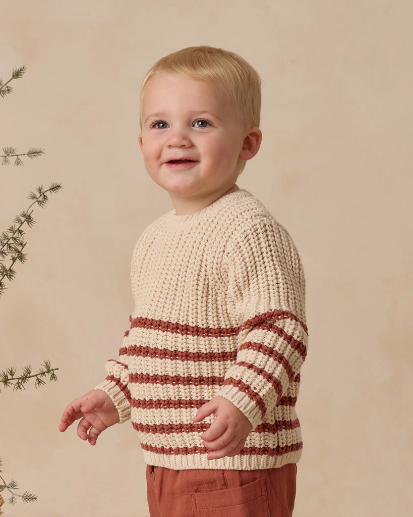 Rex Sweater in Cranberry by Quincy Mae