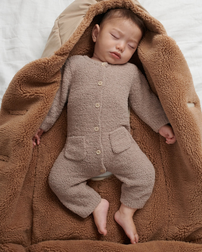 Fuzzy Long Sleeve Romper by 7AM