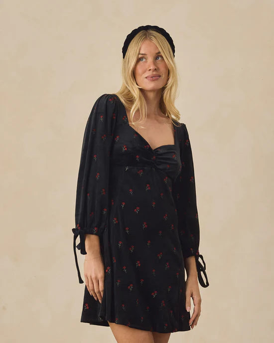 Morgan Dress in Velvet Floral by Noralee