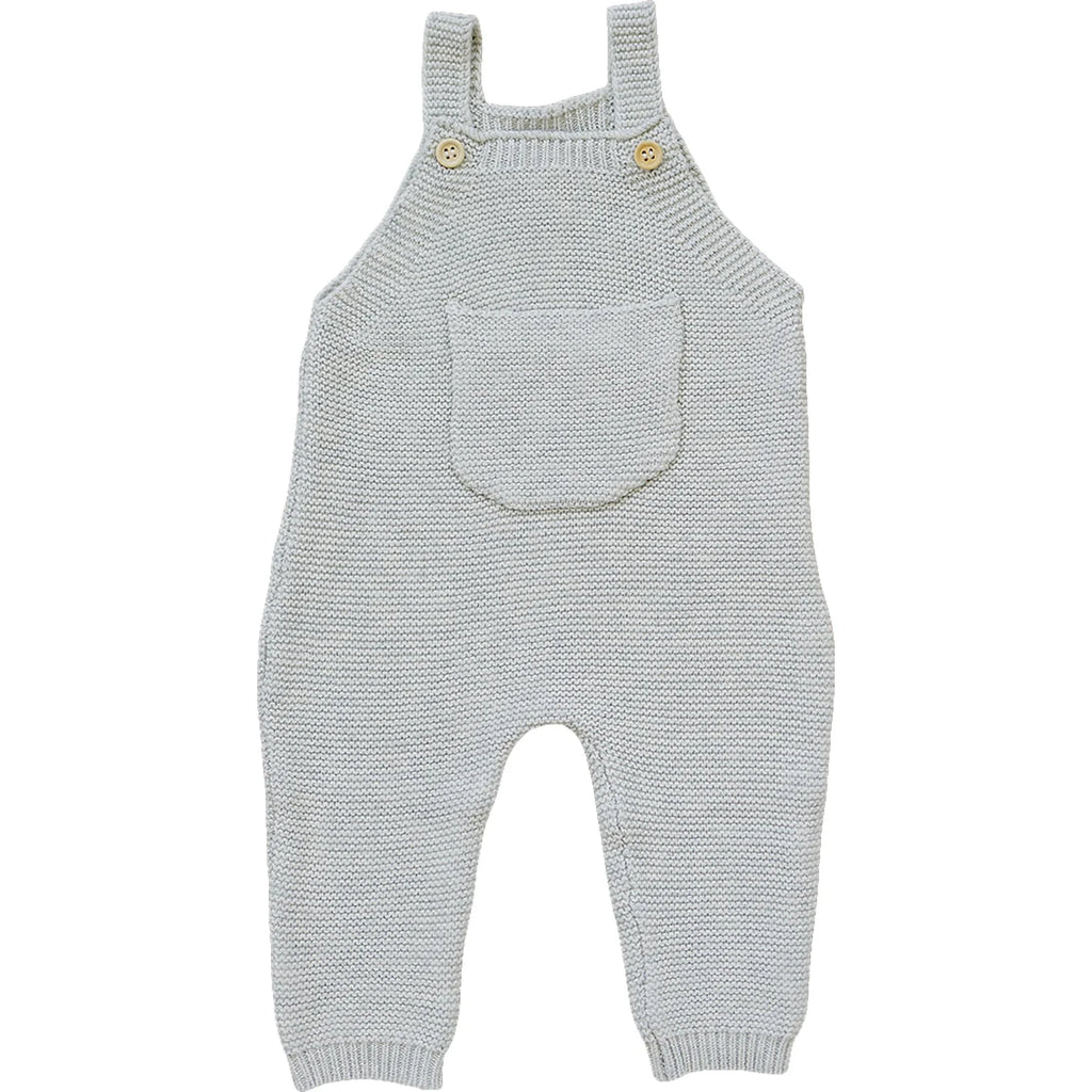 Knit Overalls in Grey by Mebie Baby