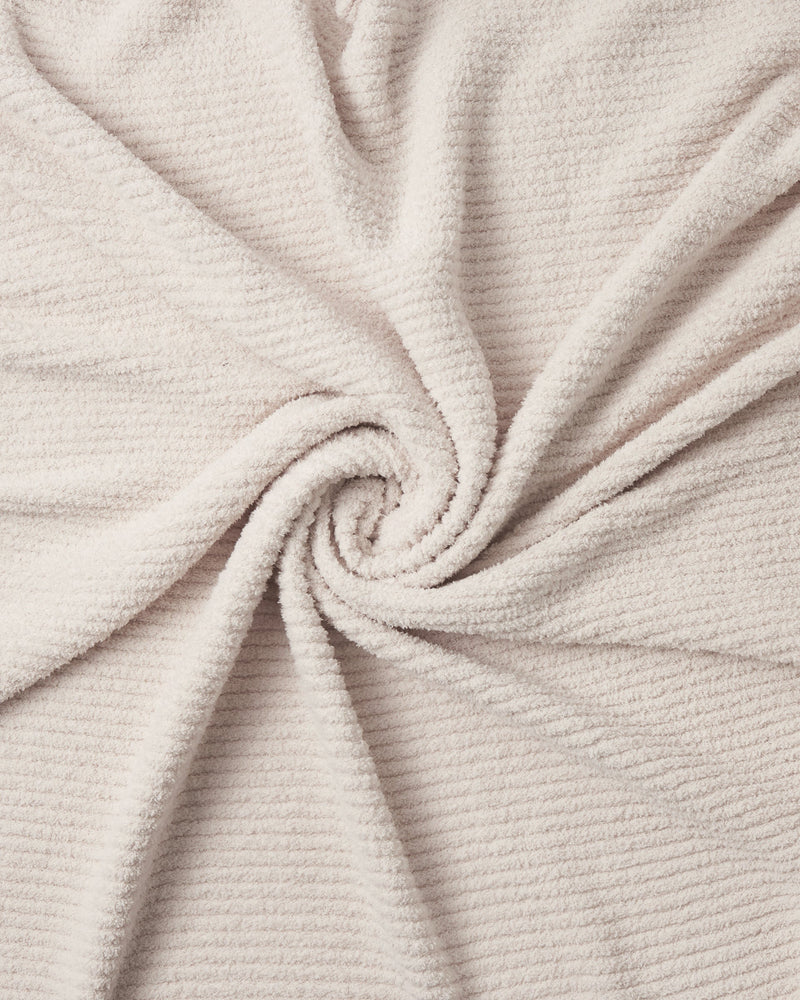 Fuzzy Ribbed Blanket by 7AM