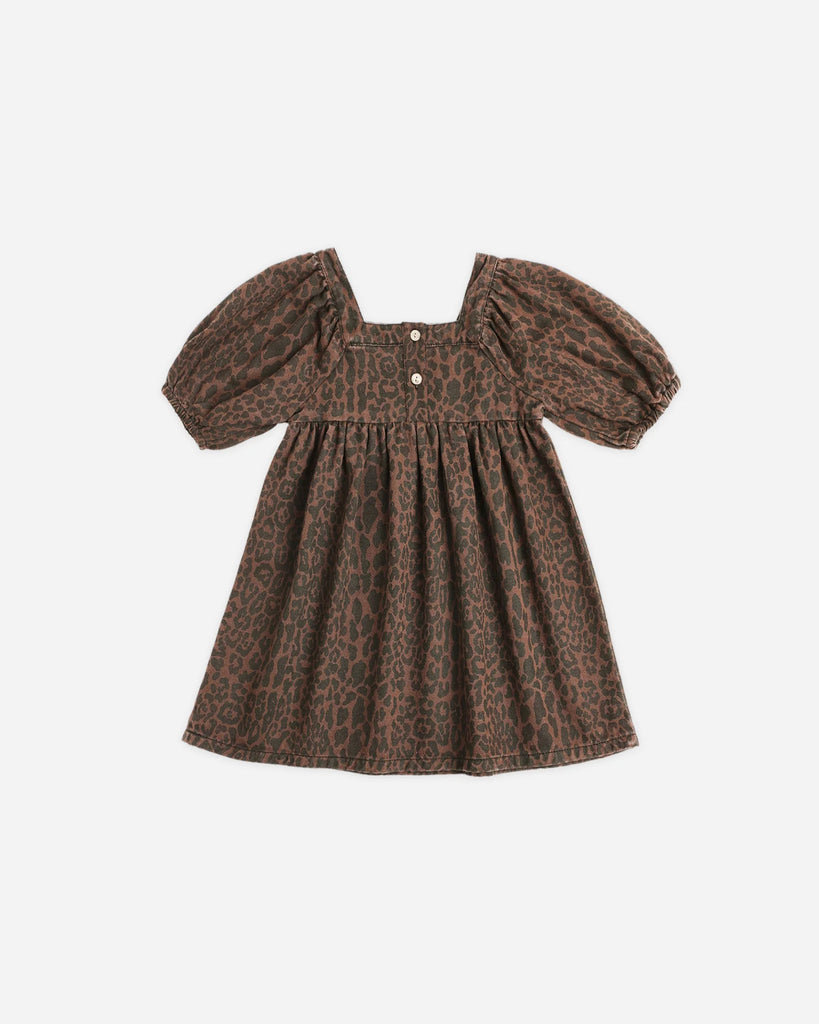 Gretta Babydoll Dress in Leopard by Rylee + Cru